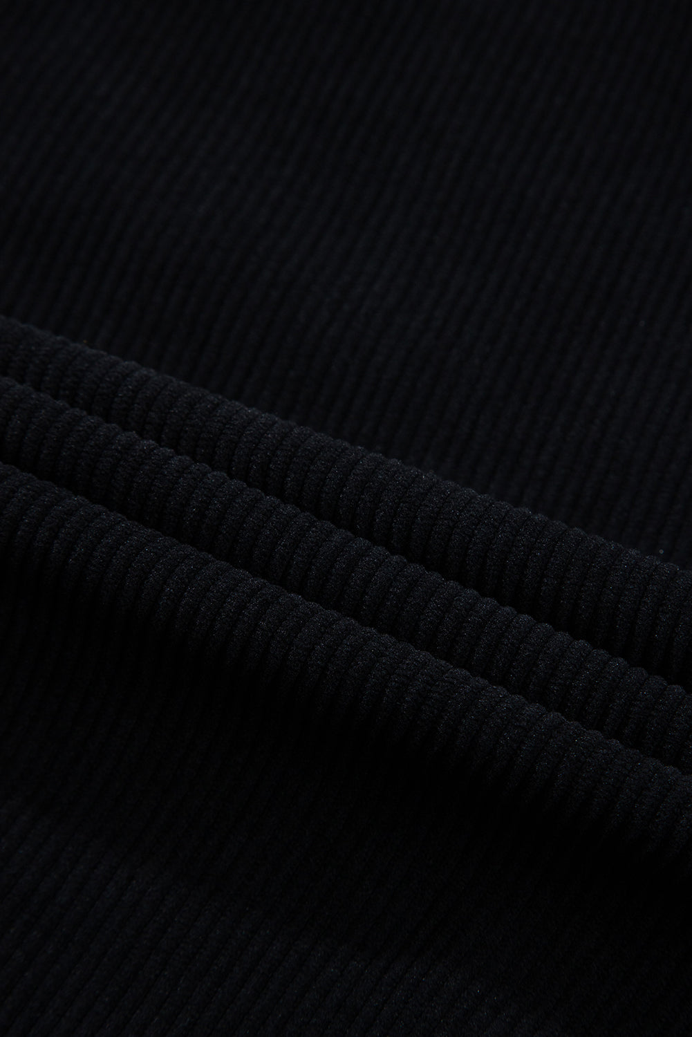 Black Aztec Patchwork Buttoned Corduroy Shacket