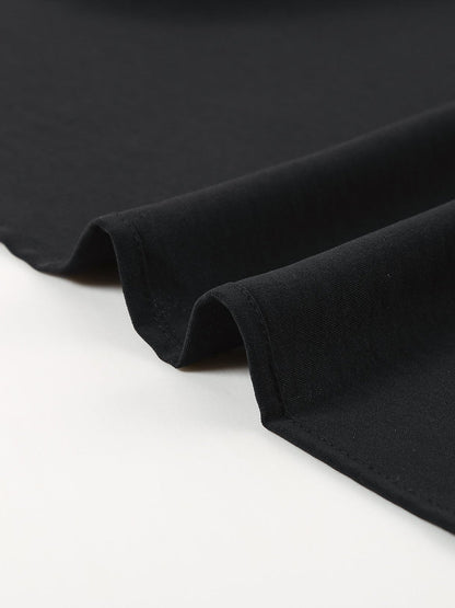 Elegant Black High Low Kimono Sleeve Top