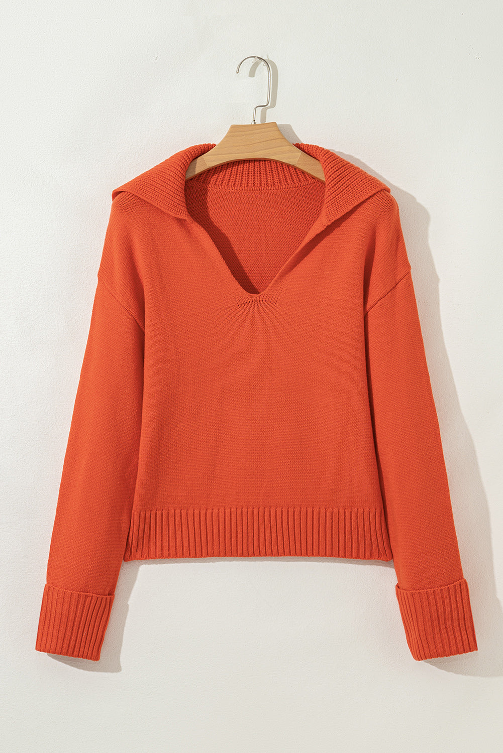 collared v neck sweater