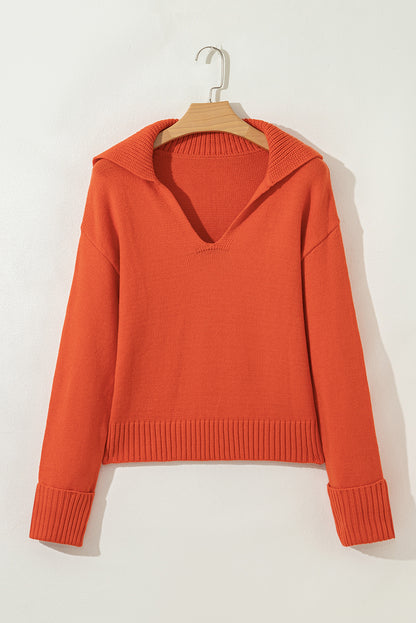 collared v neck sweater