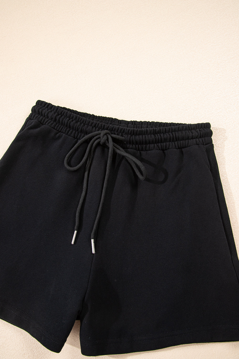 black hoodie short set