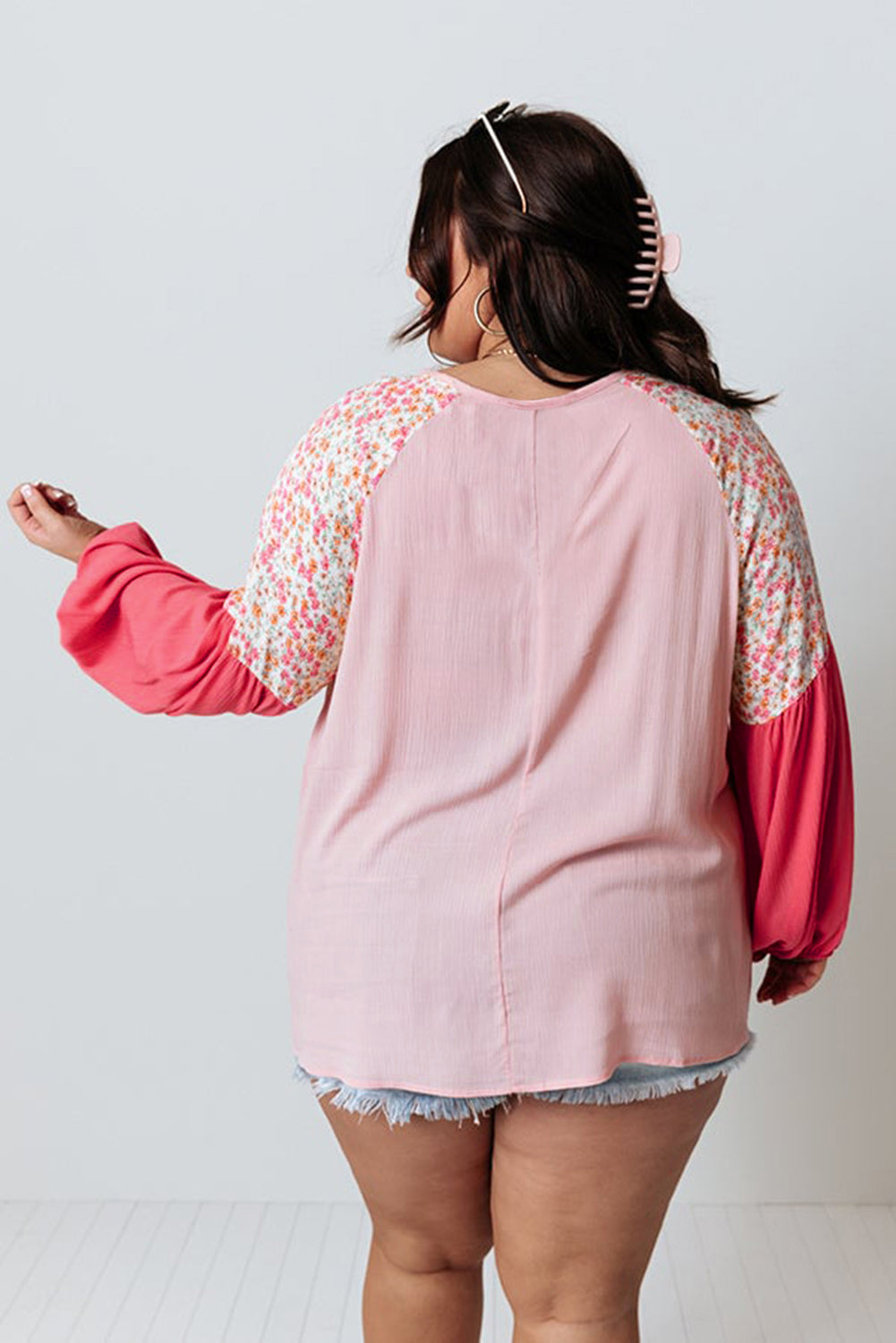 plus size puff sleeve blouse