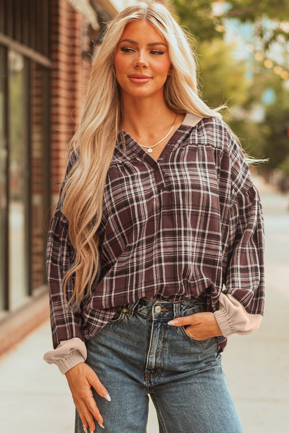 plaid blouse
