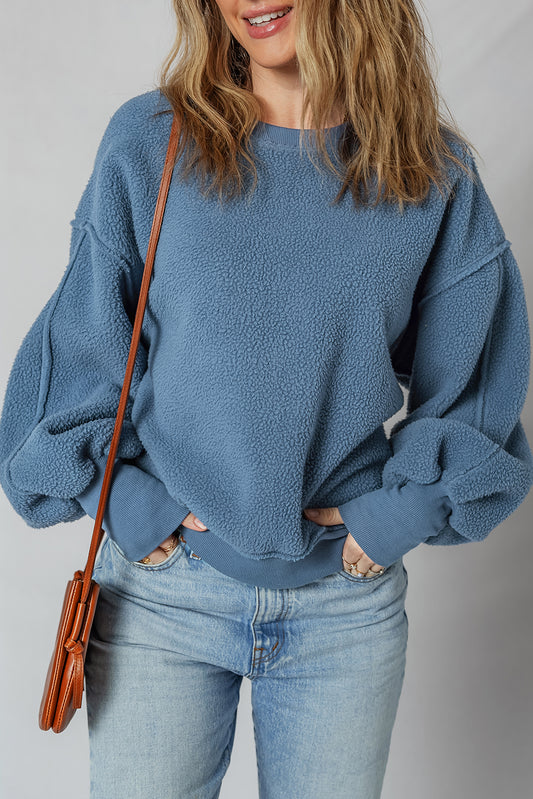cozy sherpa sweatshirt