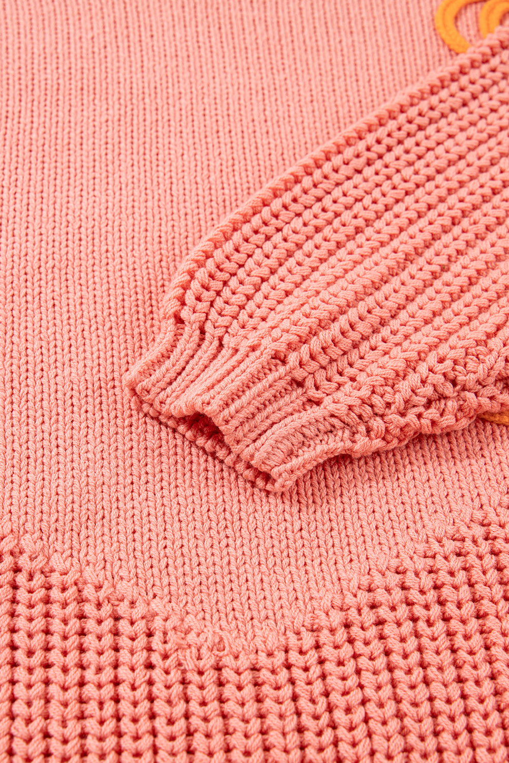 pumpkin embroidered sweater