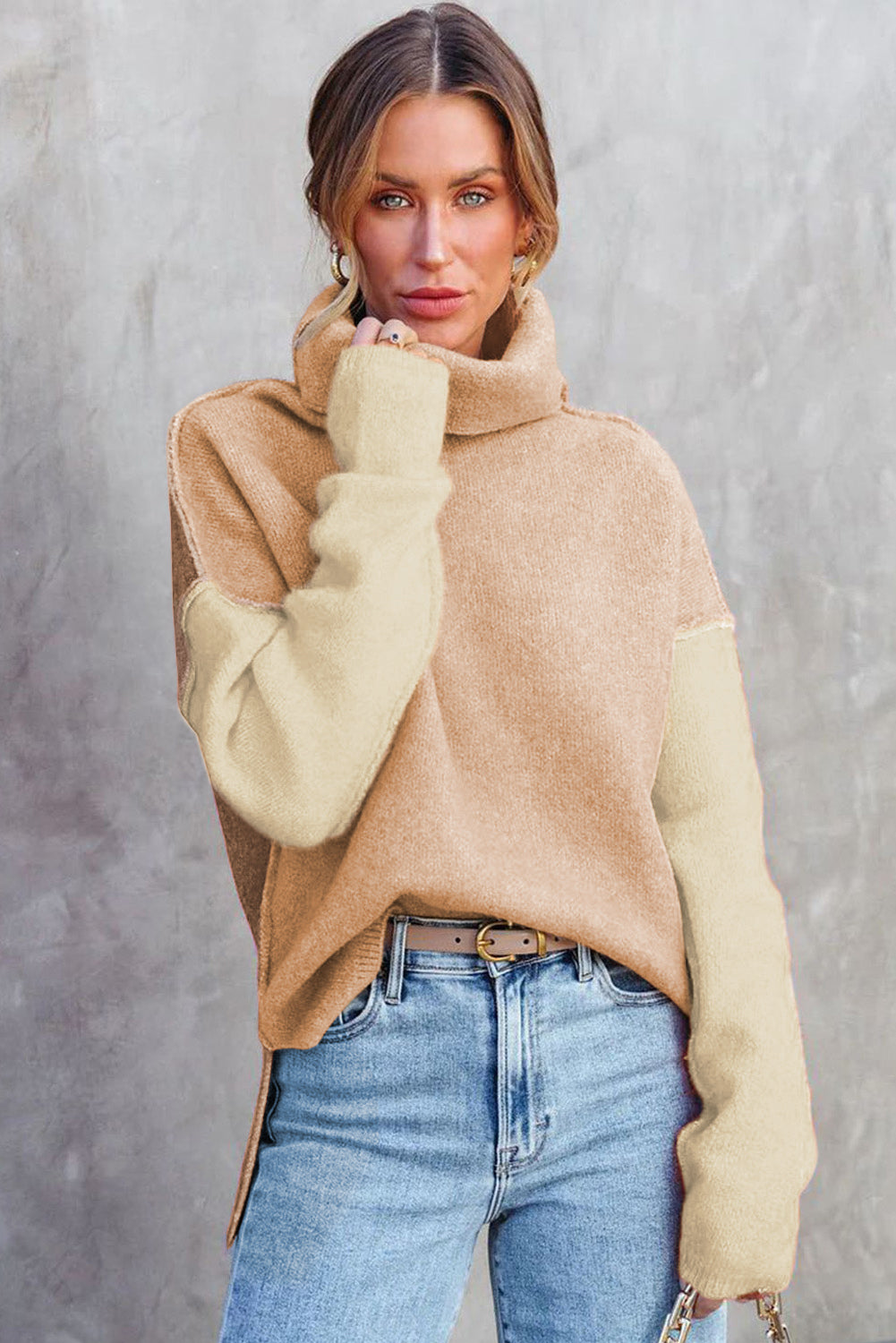 color block sweater