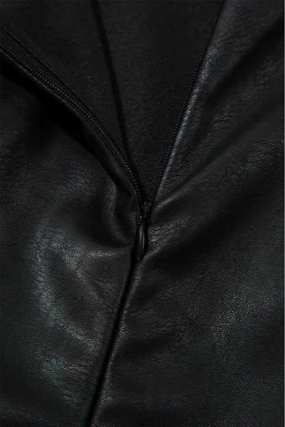 vegan leather dress