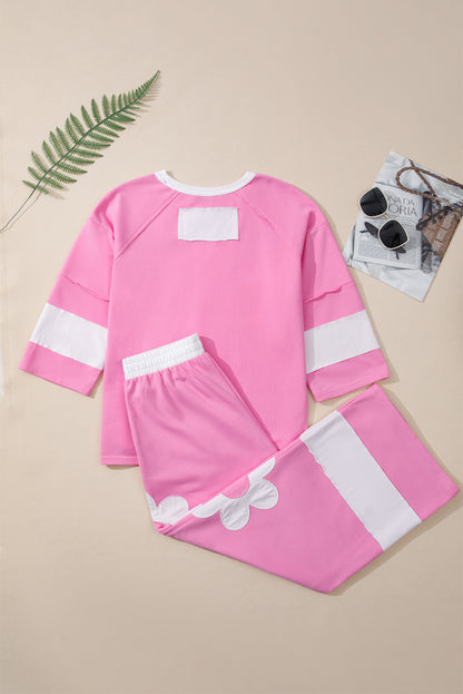 two piece set pants and top