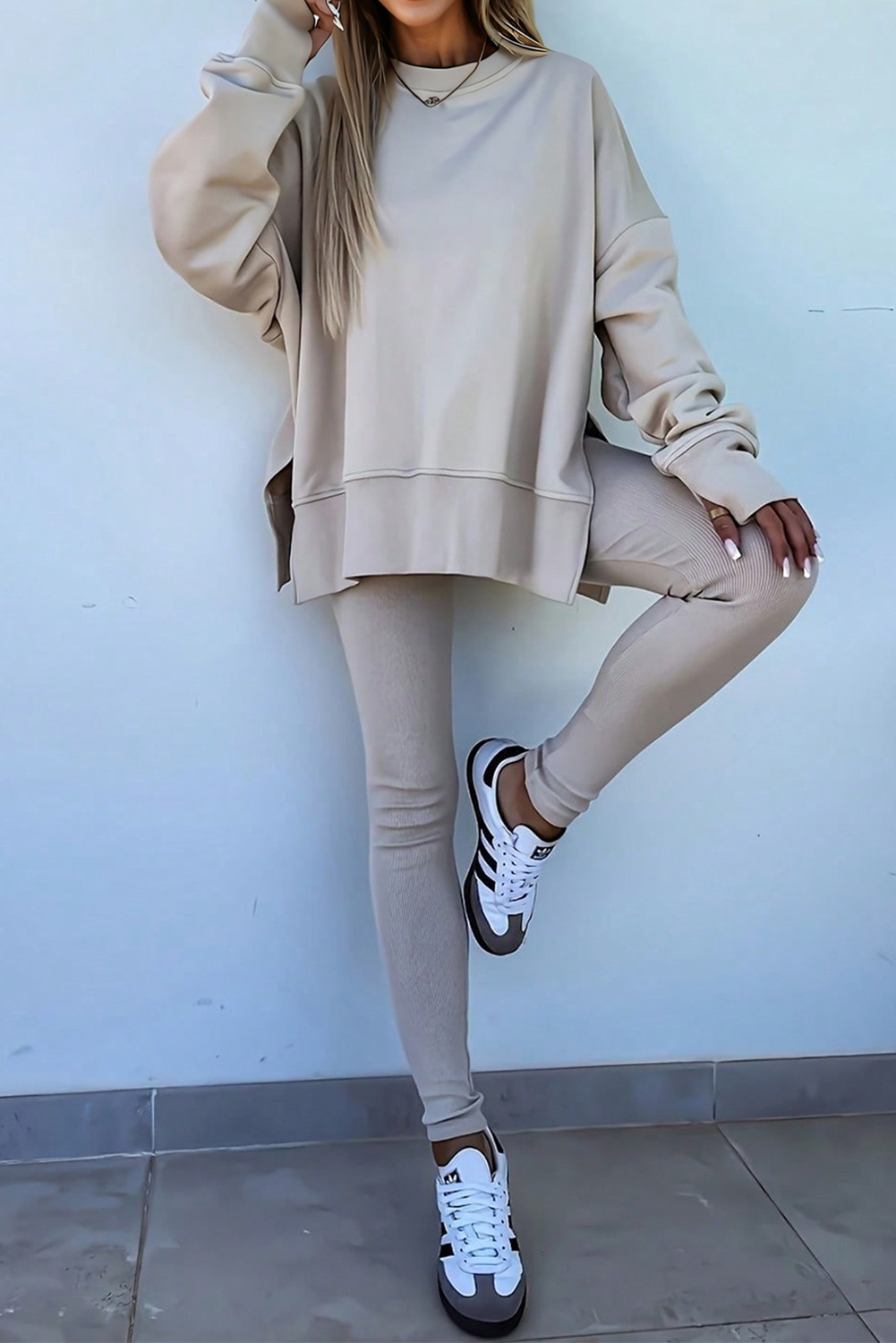 oversize sweatshirt leggings set