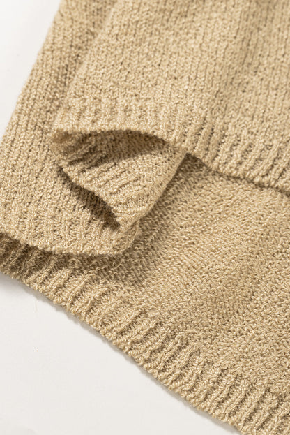 Khaki Dolman Sleeve Cardigan with Pockets