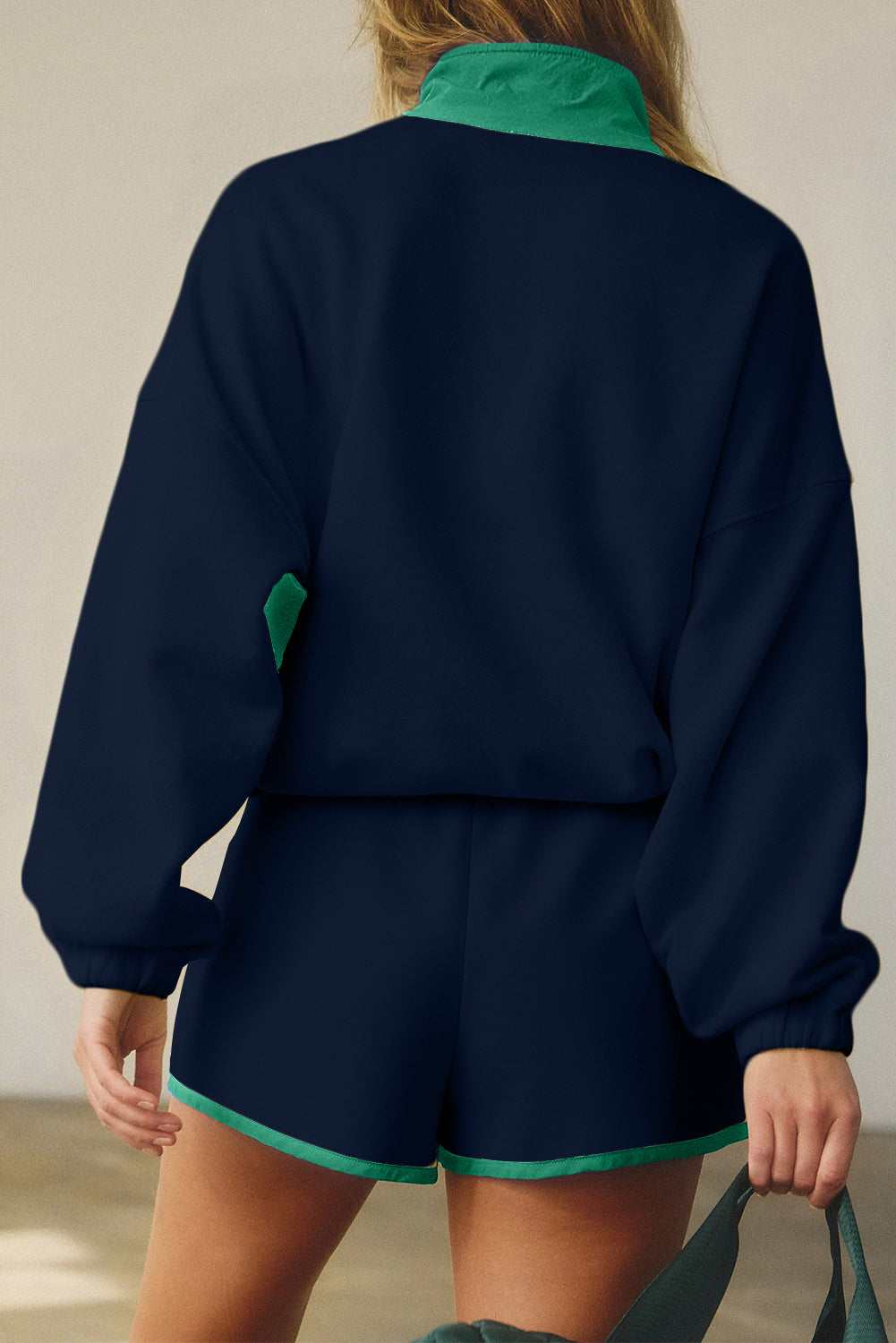 color block 2pcs short set