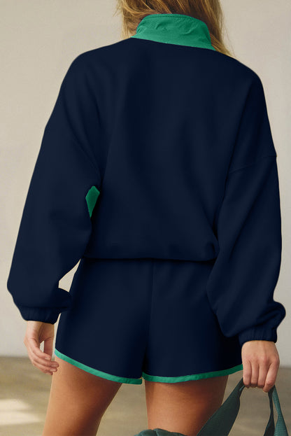 color block 2pcs short set