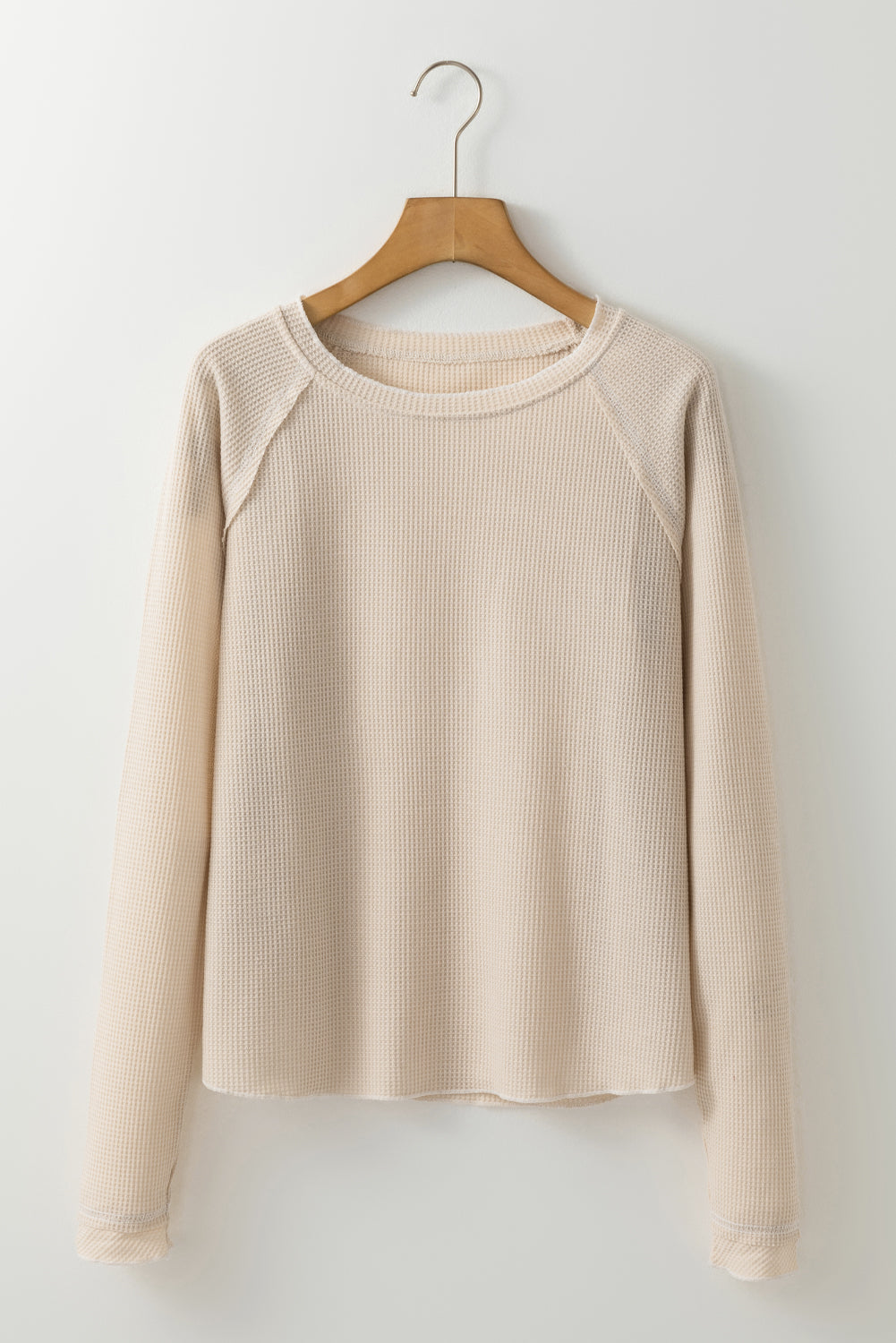 textured knit long sleeve top