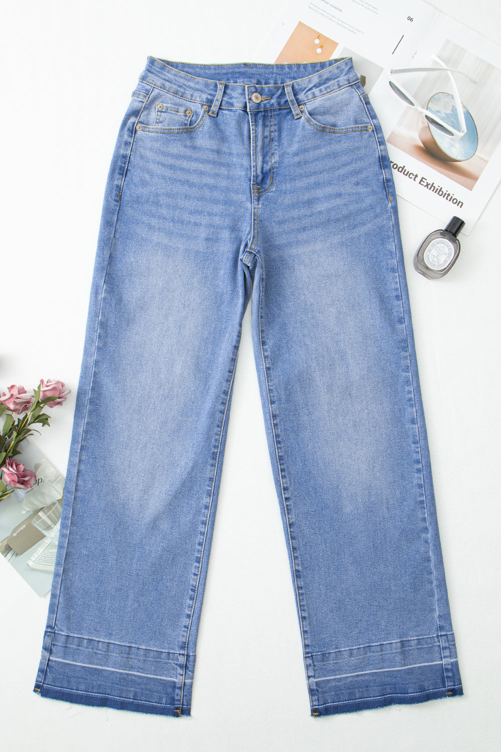 blue loose jeans