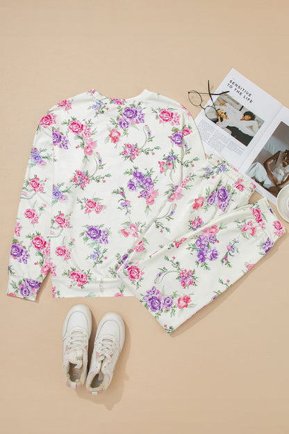 floral print lounge set