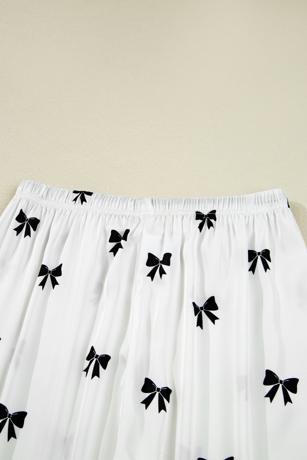 bow print pajama set