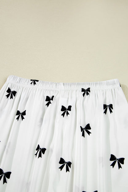 bow print pajama set