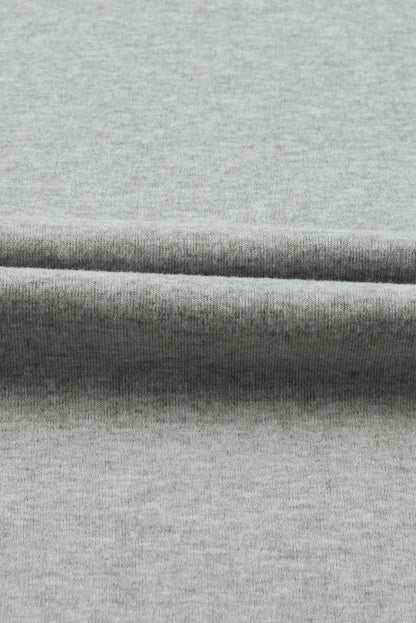 Cozy Gray Patchwork Long Sleeve Top