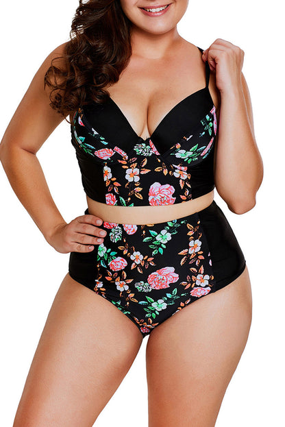 Floral Enchantment Push Up Bikini Set