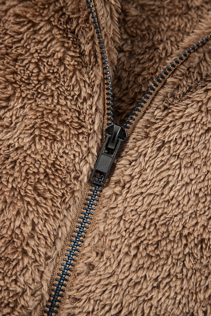 sherpa hoodie short set