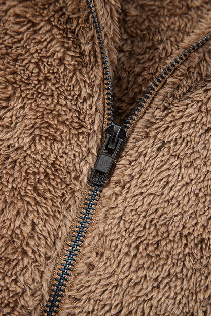 sherpa hoodie short set