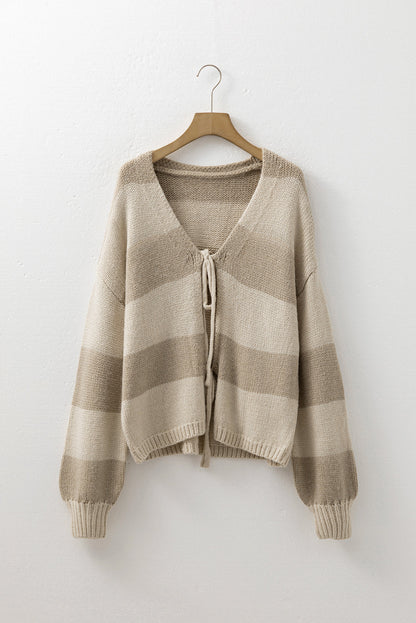 stripe knit sweater cardigan