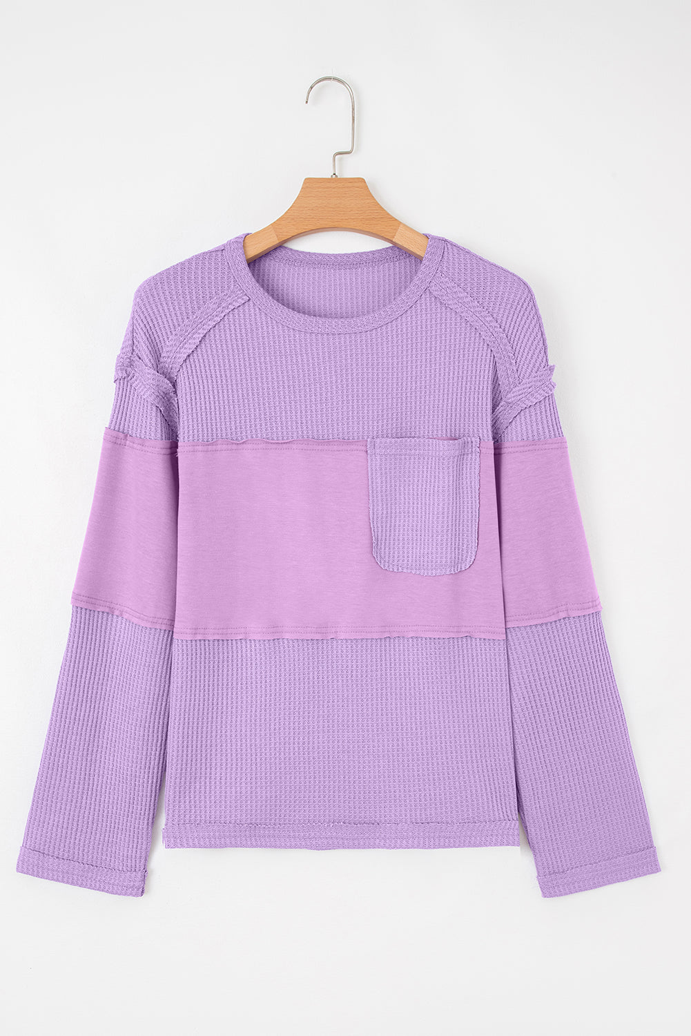 thermal knit long sleeve top