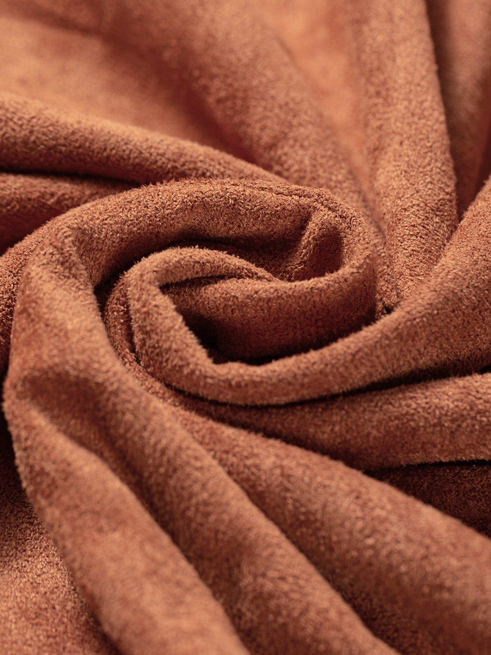 Chestnut Plus Size Suede Square Neck Balloon Sleeve Dress