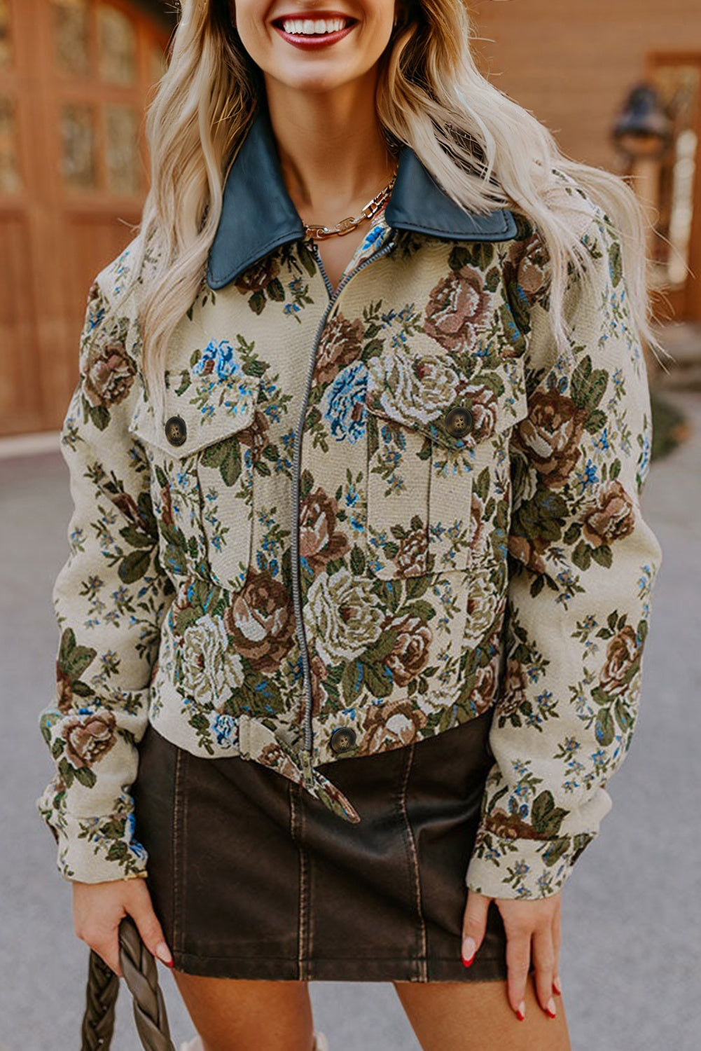 vintage floral jacket
