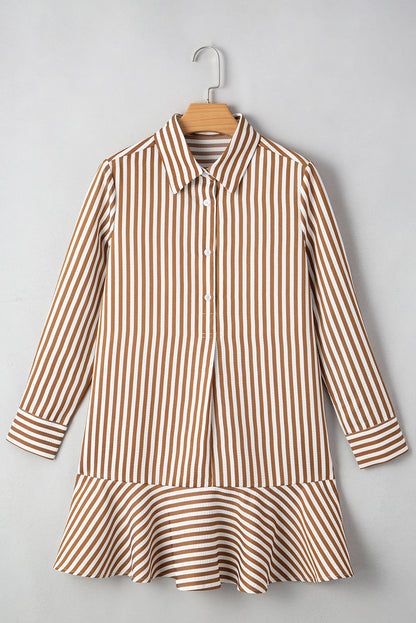 striped shirt dress