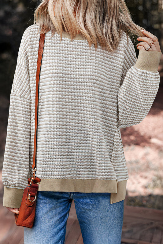 striped long sleeve top