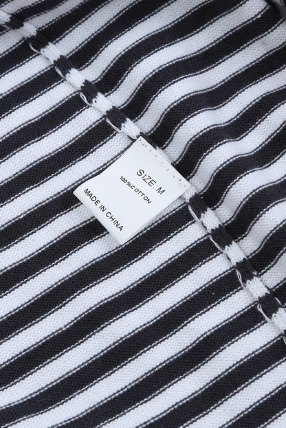 Stripe Striped Contrast Trimmed Drop Shoulder Sweater