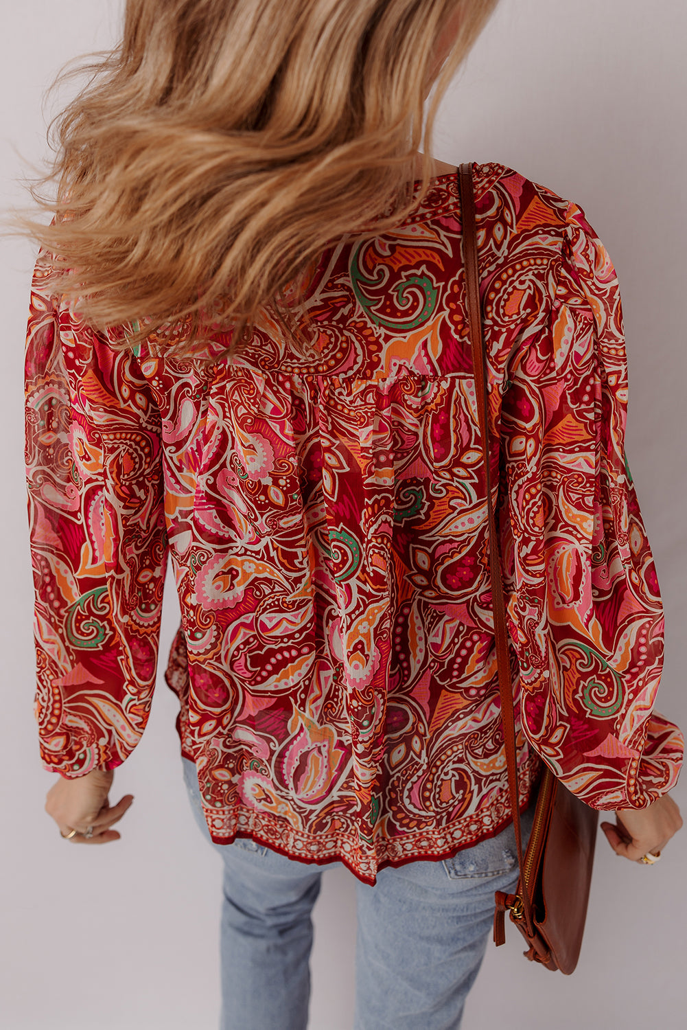 paisley print blouse