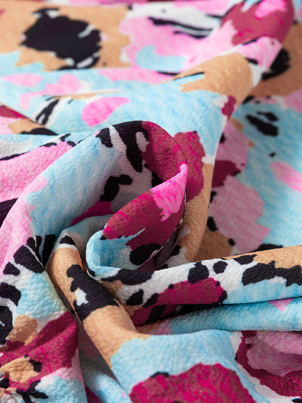 Red Floral Ruffled Cap Sleeve Plus Size Mini Dress