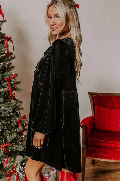 velvet mini dress