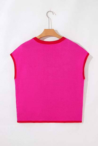 short sleeve loose sweater