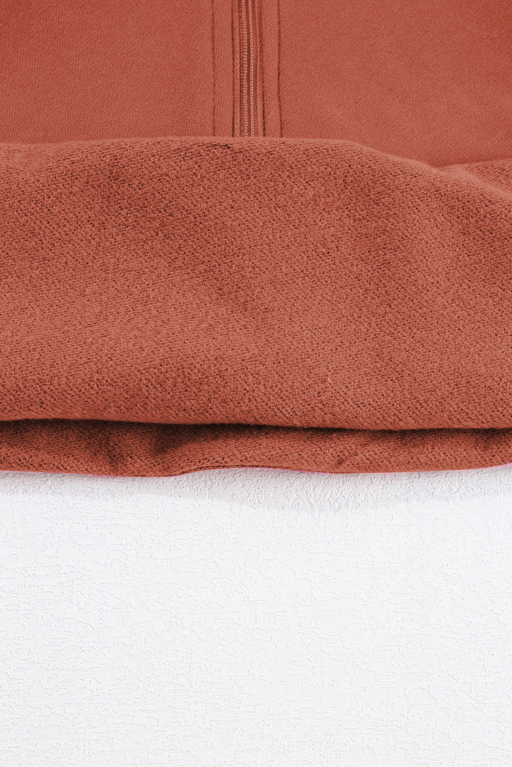 Flamingo Fleece Lined Zip Up Stand Collar Thumbhole Sleeve Sweatshirt