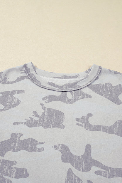 camouflage print sweatshirt