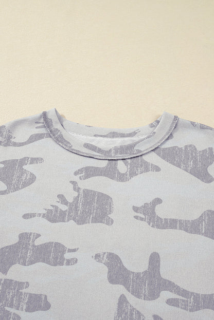 camouflage print sweatshirt