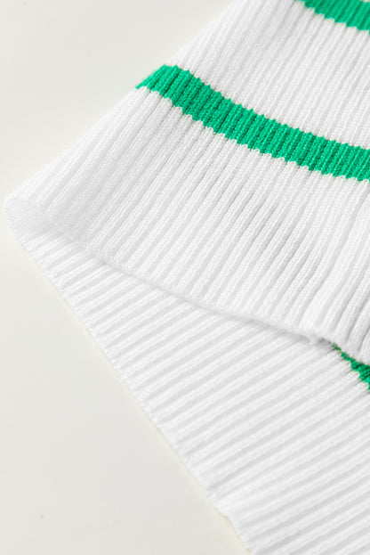 green and white striped sweater