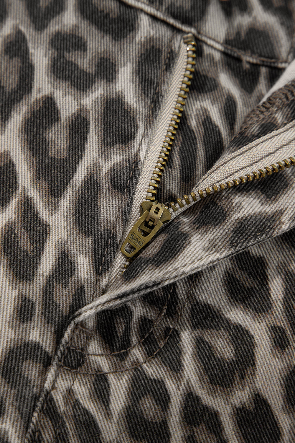 Yellow Leopard Straight Loose Leg Jeans