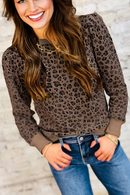leopard long sleeve top