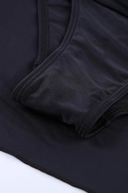 Floral Print Ruched Swimdress with Tummy Control