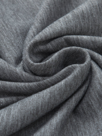 Grey Tiered Ruffle Sleeve Crew Neck Shift Top