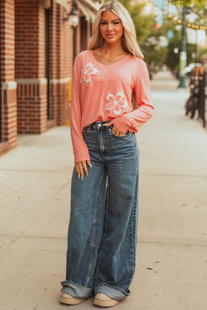 floral long sleeve t shirt