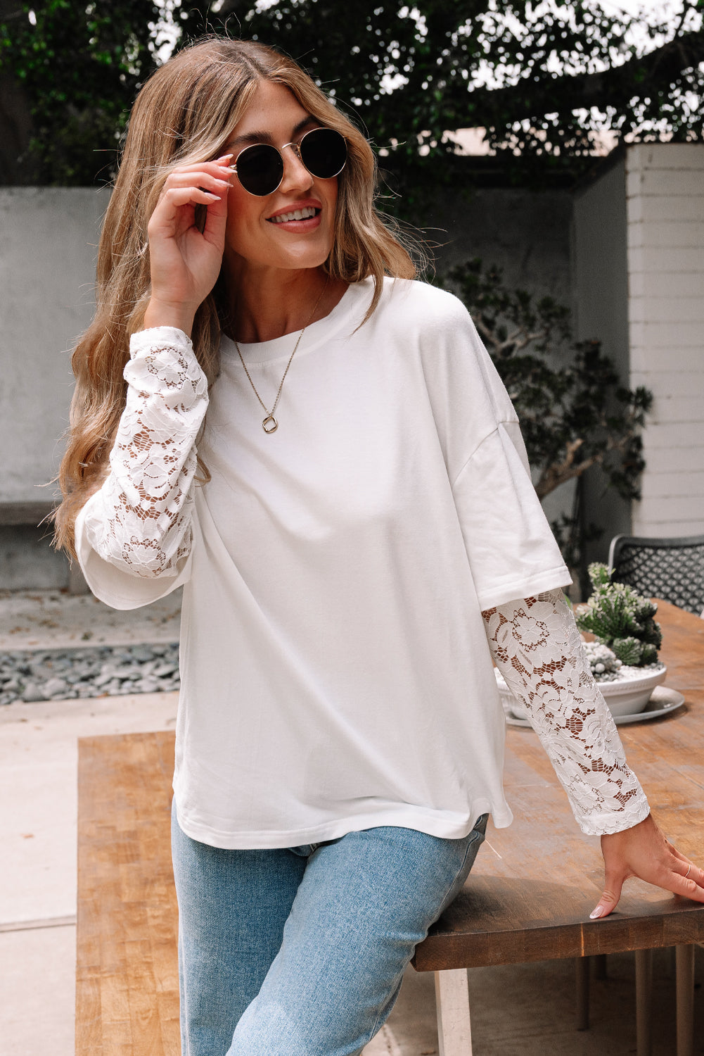 lace long sleeve top