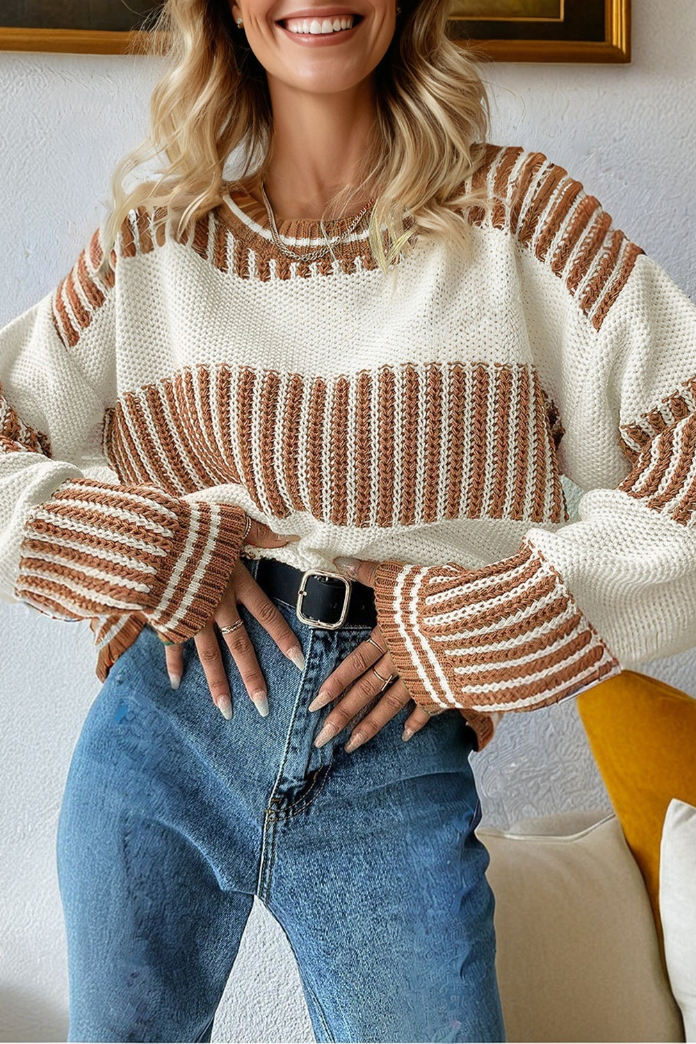 two tone sweater