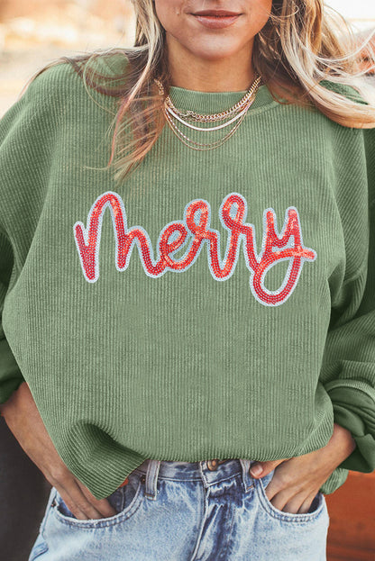 sequin graphic sweatshirt
