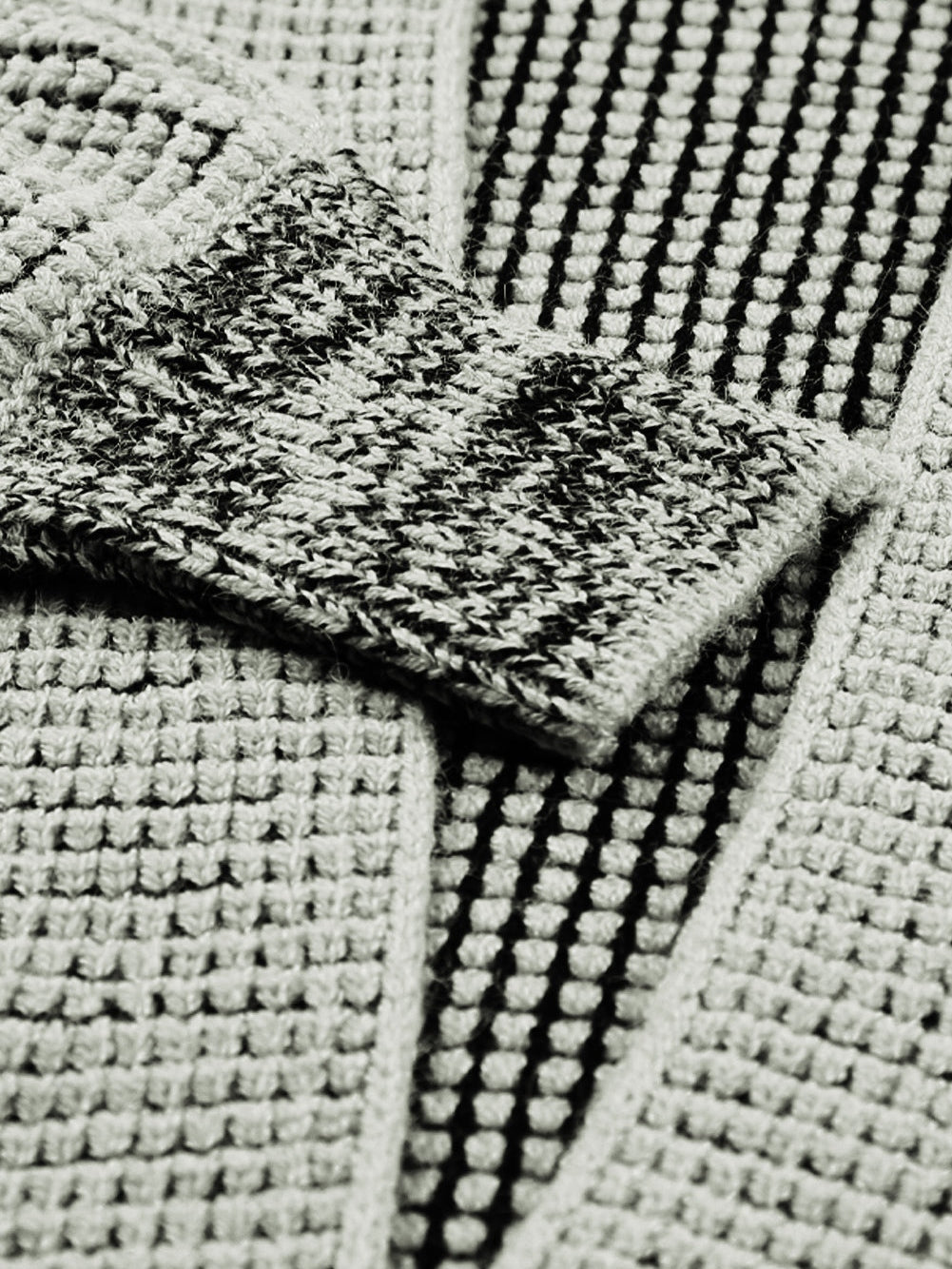 Gray Knit Textured Longline Cardigan with Pockets