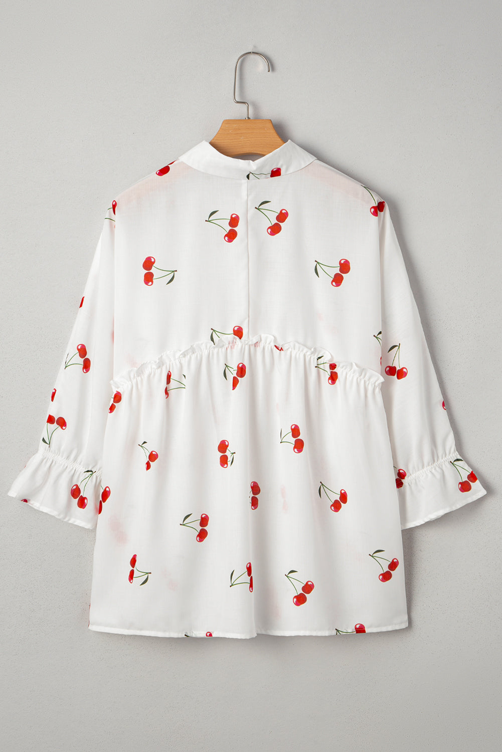 cherry print blouse